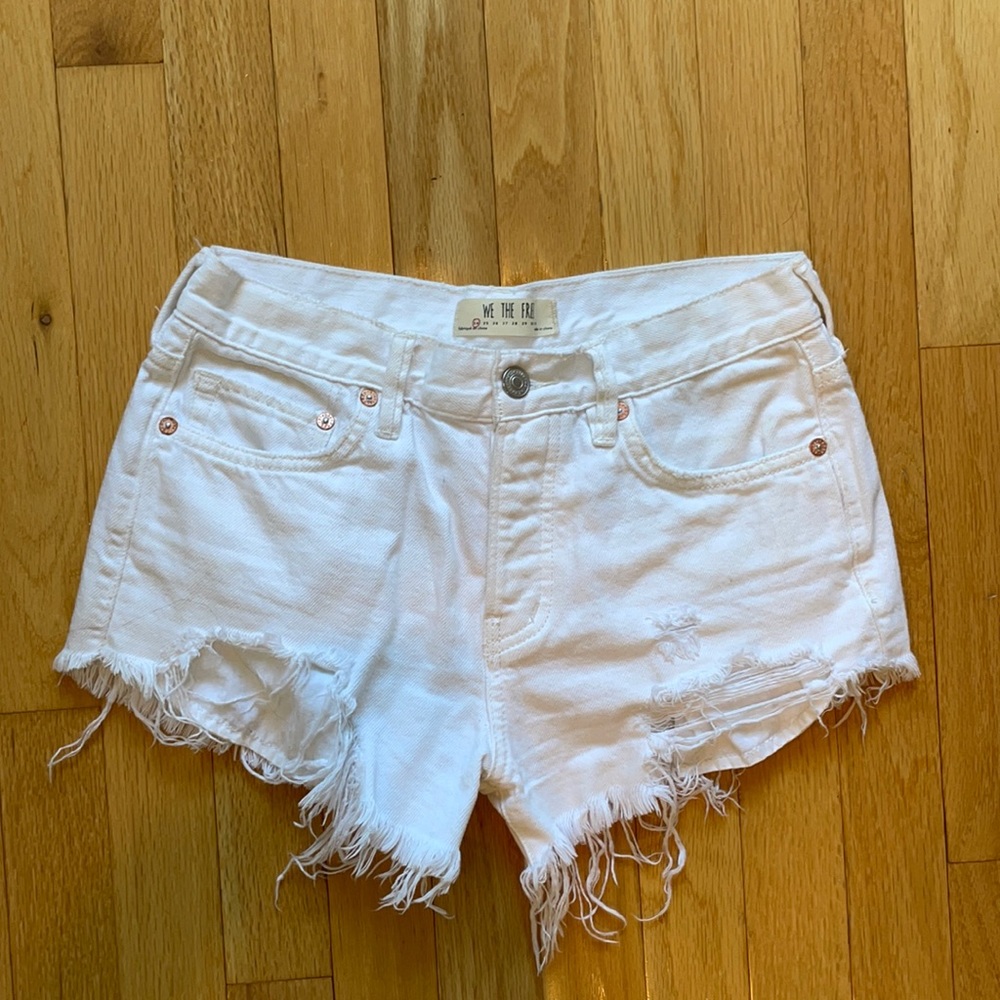 White High Waisted FREE PEOPLE Shorts